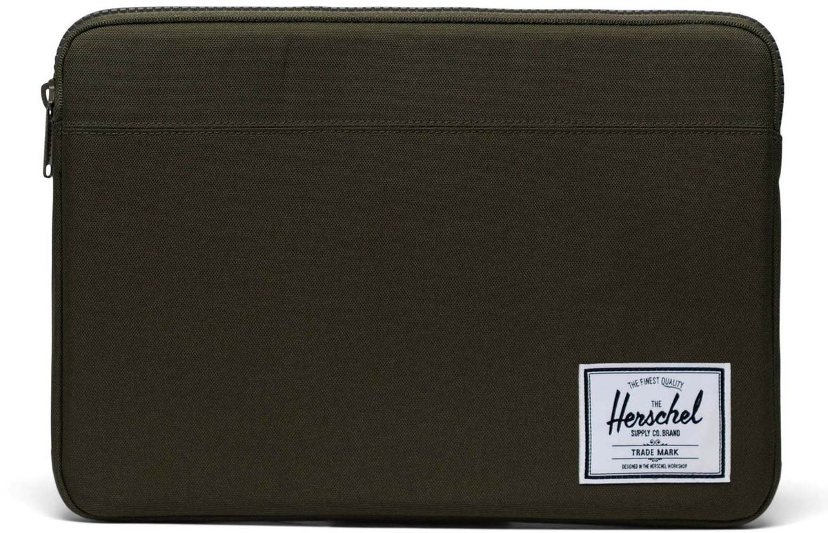 Herschel laptop hoes met laptopvak Anchor 14 Inch Sleeve Ivy Green olijfgroen