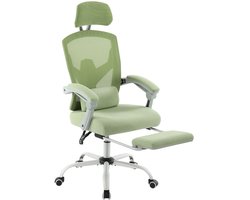 NaevaMi Bureaustoel - Kantoor Computer - Mesh Rollende Werk Draaibare Ergonomische Stoelen met Wielen - Comfortabele Lendensteun - Comfortabele Armen voor Thuis - Slaapkamer - Studie - Student - Groen