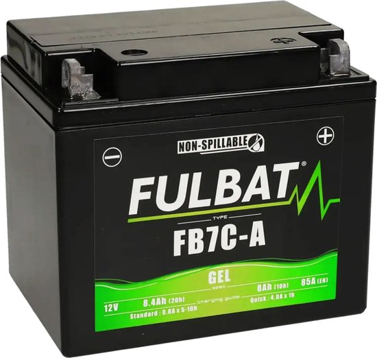 Fulbat FB7C-A GEL 12V 7,4Ah onderhoudsvrije motoraccu VRLA lekvrij krachtige powersport accu