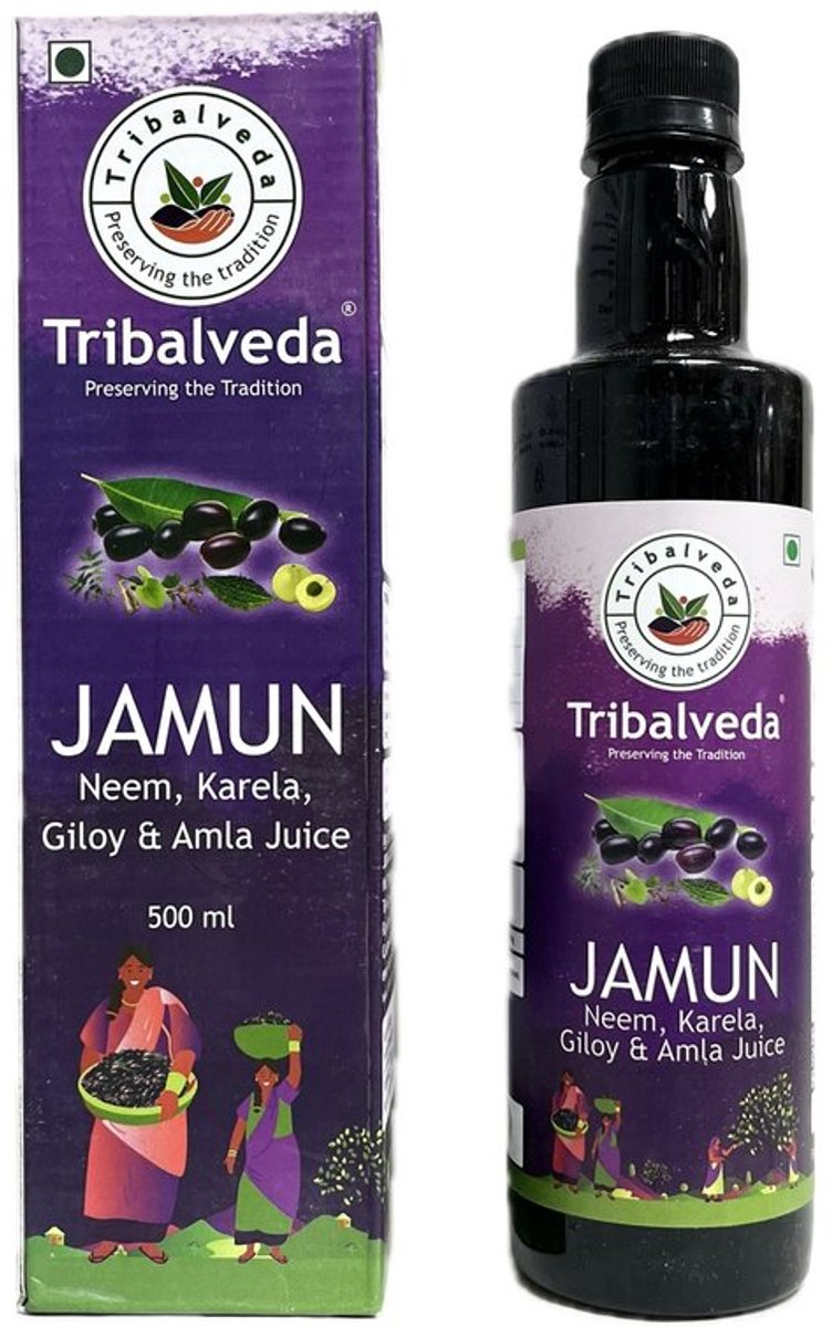 TRIBALVEDA Jamun, Neem Karela, Giloy & Amla Juice 500ml