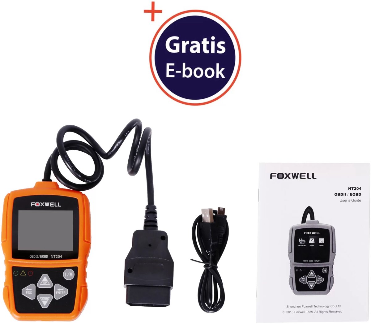 Foxwell NT204 NL OBD2 Scanner | Diagnoseapparaat Auto | Foutcodes Uitlezen & Wissen | OBD2 EOBD CANBUS | Nederlandse Software | 5 jaar garantie thumbnail 5