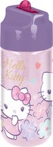 Hello Kitty Tritan Drinkfles - 430 ml – Vaatwasserbestendig & BPA-vrij - Drinkfles voor kinderen – Transparant roze