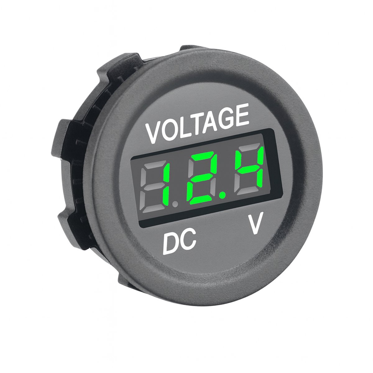THAR Inbouw Voltmeter 12V/24V – LED Spanningsmeter - Groen
