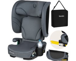 Lionelo Orin Autostoel ISOFIX - Opvouwbaar Autostoeltje 100-150 cm (3,5-12 jaar / 15 tot 36 kg / Groep 2 3) – 14-standen Hoofdsteun – 4-standen Rugleuning – Licht & Compact – Inclusief Bekerhouder & Transporttas – Kinderzitje i-Size Reis
