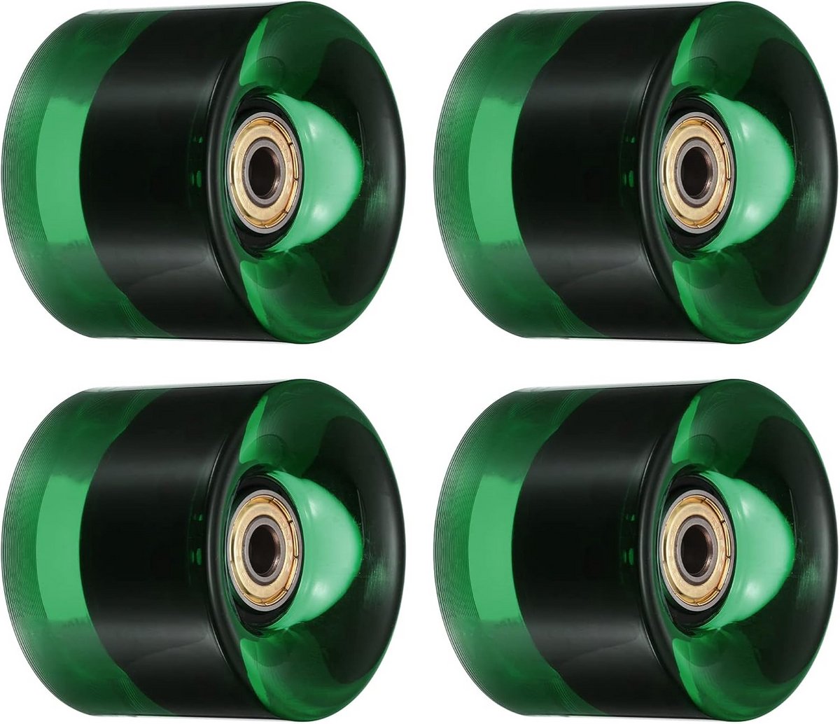 Longboard Wielen 60mm met ABEC-11 Lagers, 4-Pack Cruiser Skate Wielen 80A