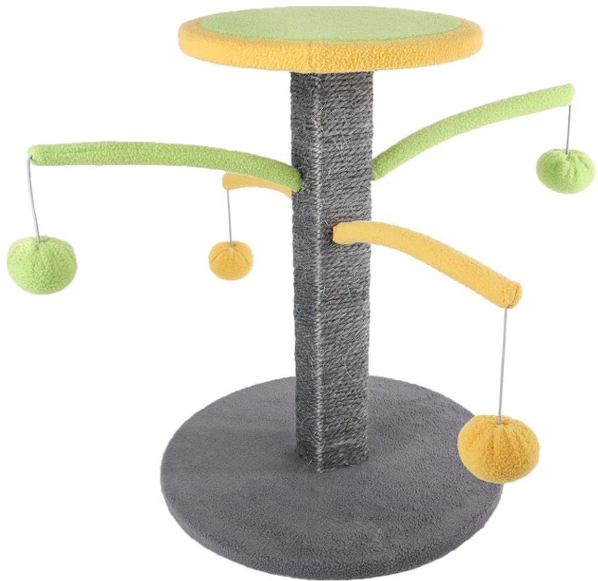 Minus One Cat Furniture - 37x12x36 CM - Krabpaal Voor Katten - Kattenpaal - Kattenmeubel - Kattenspeelgoed - Grijs