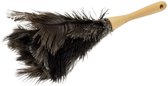 Plumeau Struisvogelveren - Lengte 38cm - Handvat in Hout