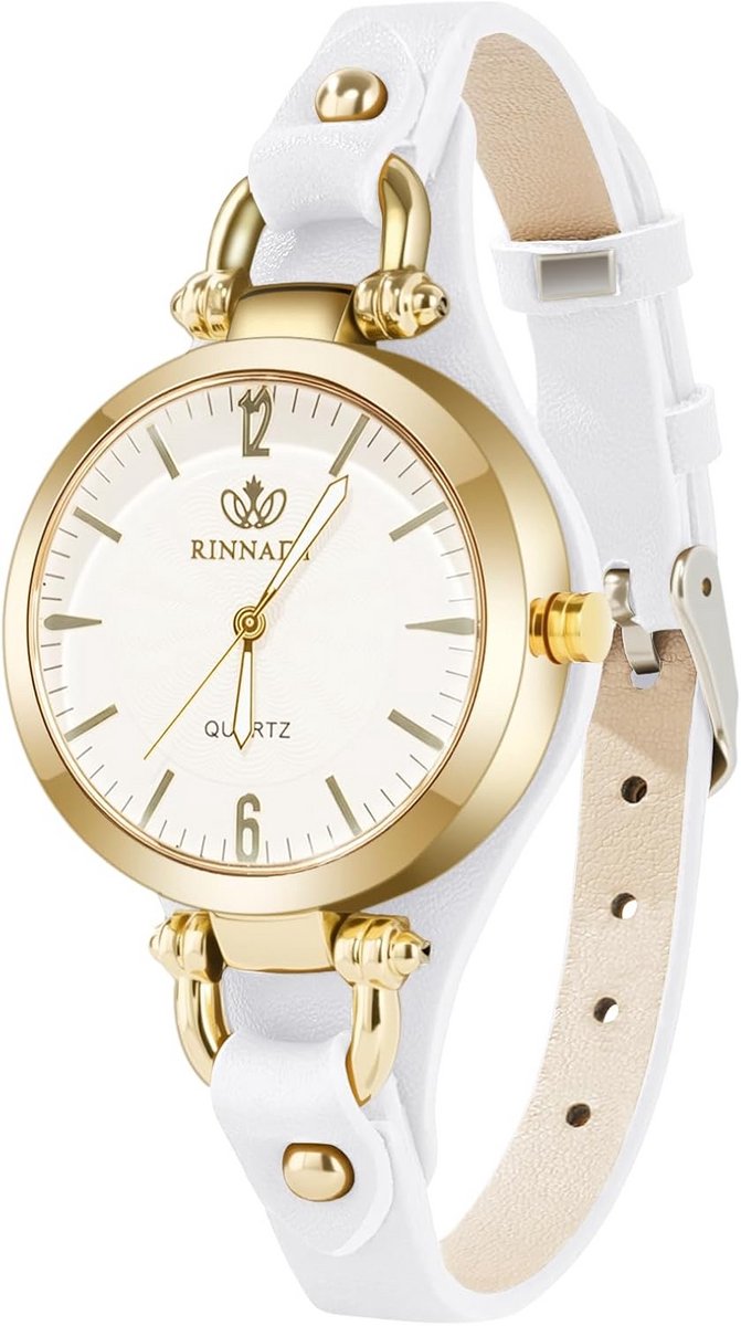 Dameshorloge Analoge Quartz met Leren Band Elegant Zakelijk en Casual