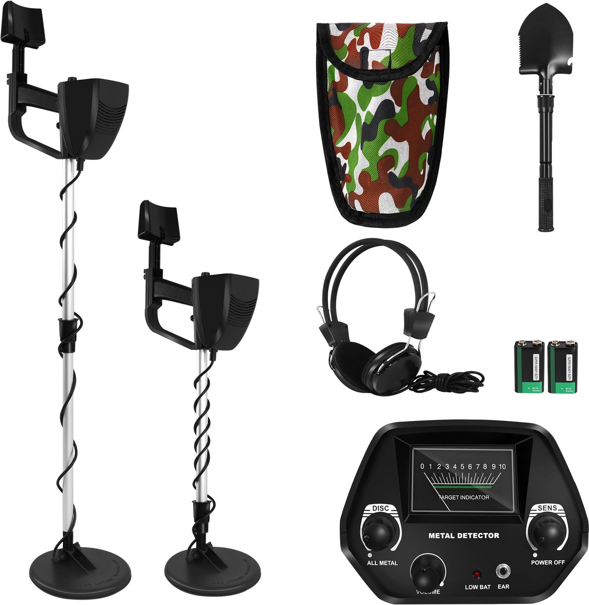 ACXIN Volwassenen Kinder Metaaldetector - 5kHz Wijzer - Verstelbaar 78-107cm ABS