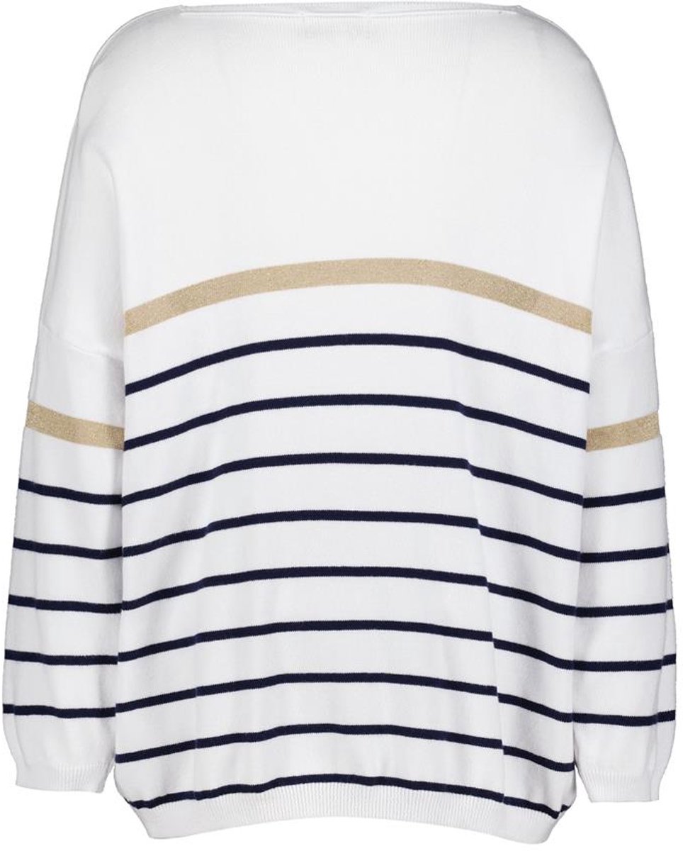 DIDI Dames Pullover Evi YD Offwhite blue Stripe maat 38/40