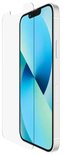 iPhone 14/13/13 Pro met een heldere screenprotector erop, zicht op de zijkant.