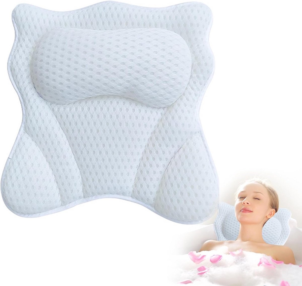Ergonomisch Badkussen met Nek- en Rugsteun voor Alle Badkuipen