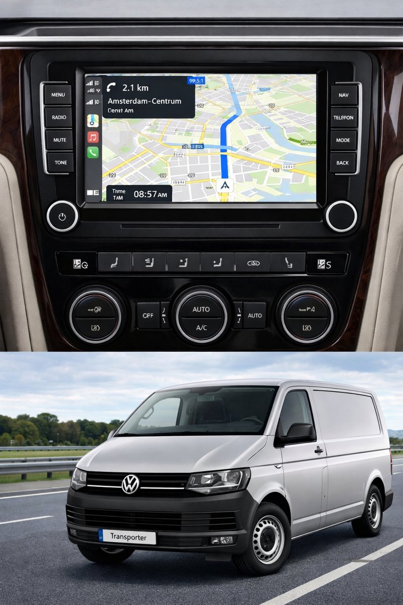 ADIVOX 7 inch geschikt voor VW Transporter T6 2015-2020 Android 15 CarPlay/Auto/Wifi/RDS/DSP/NAV/DAB+