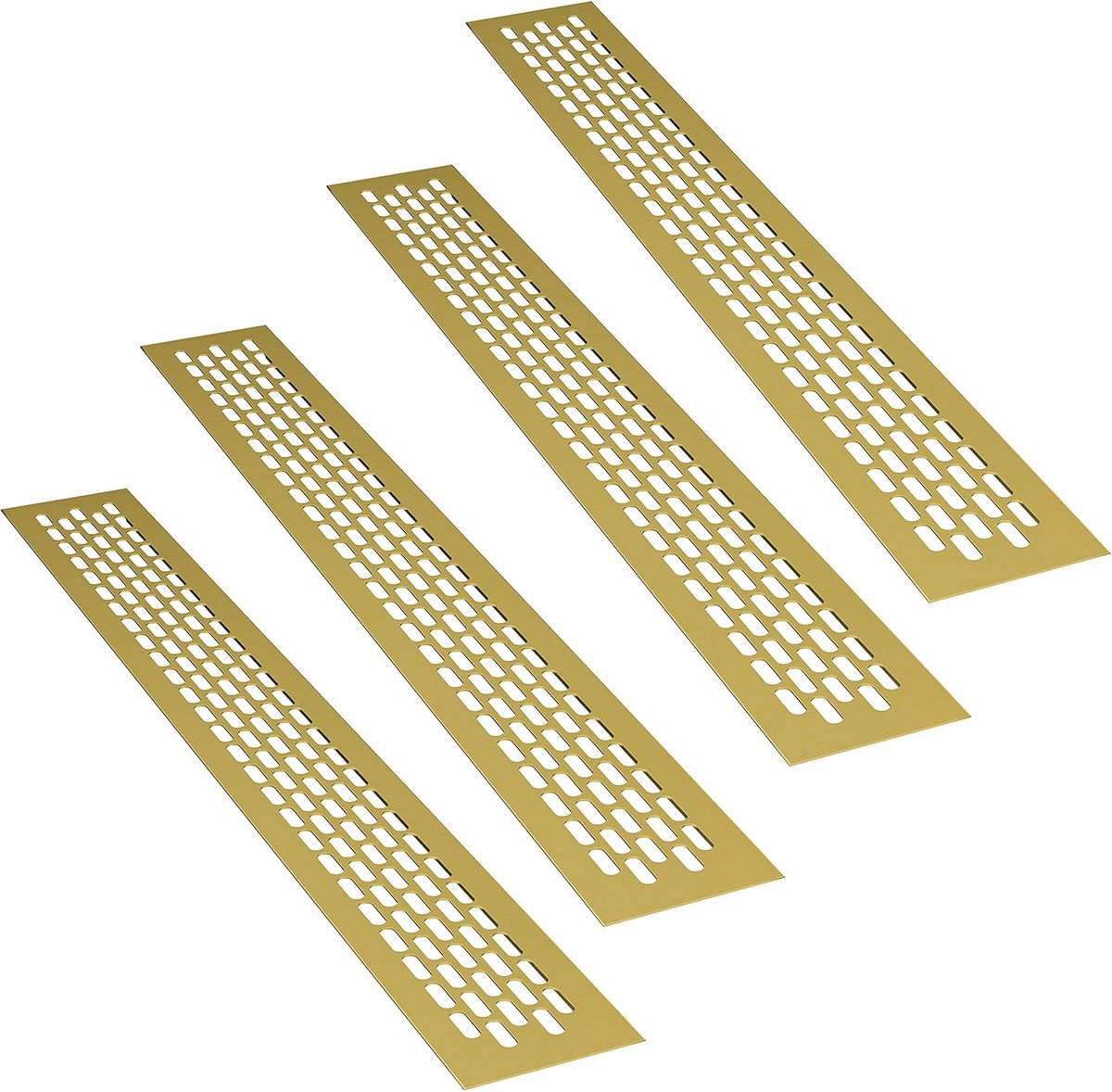 Ventilatierooster Aluminium Rechthoekig 4 Stuks - Goud Uitlaatventilatierooster