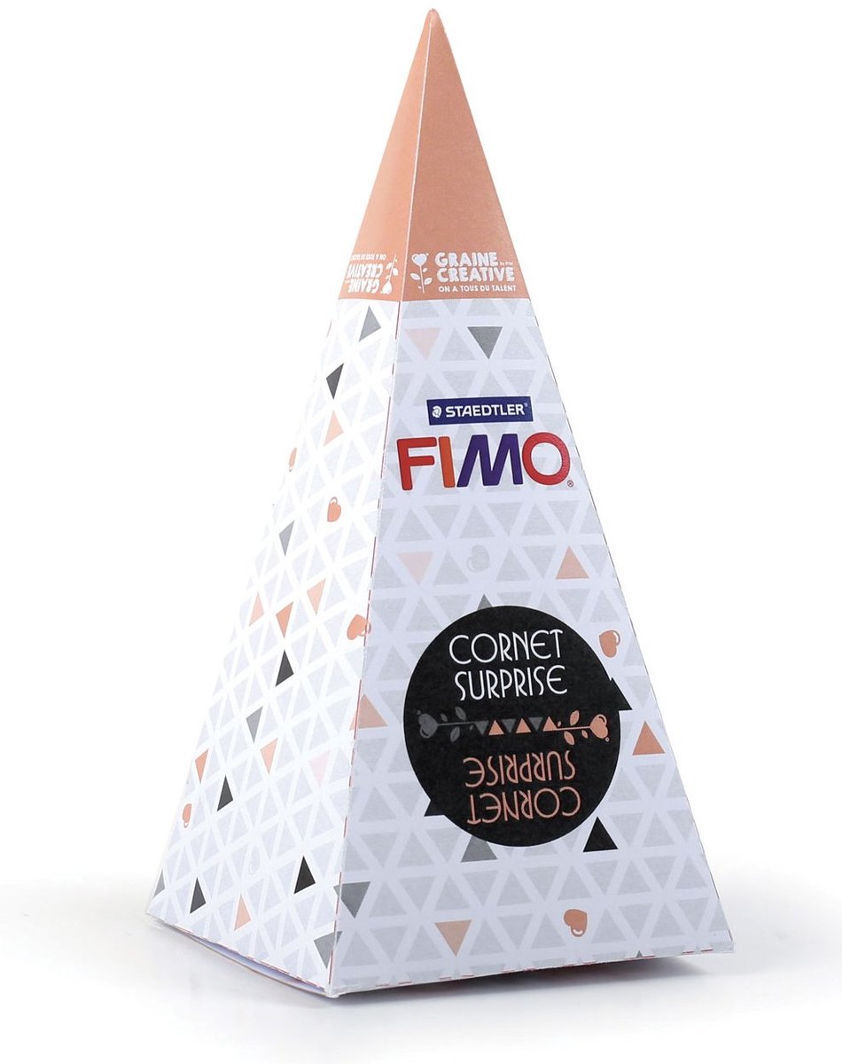 GRAINES CREATIVES - Oranje Fimo Eenhoorn Verrassingshoorn 17 x 7 cm modelleerset