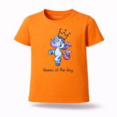 T-shirt enfants Unicorn | Chemise orange | Vêtements Enfants fête du roi | Orange | Enfant 7-8 ans | Taille 128