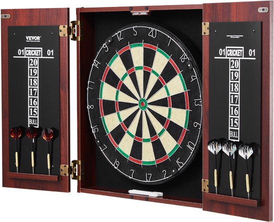 VEVOR dartkastenset officieel dartbord MDF darts 45x3,8cm 6 darts van vevor — afbeelding 2