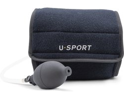 U-Sport Ultimate Recover Upper Leg - Bovenbeenbandage - Koudetherapie & Compressie - Hamstring & Lies - Medisch Hulpmiddel - 1 Stuks - Zwart/ Blauw