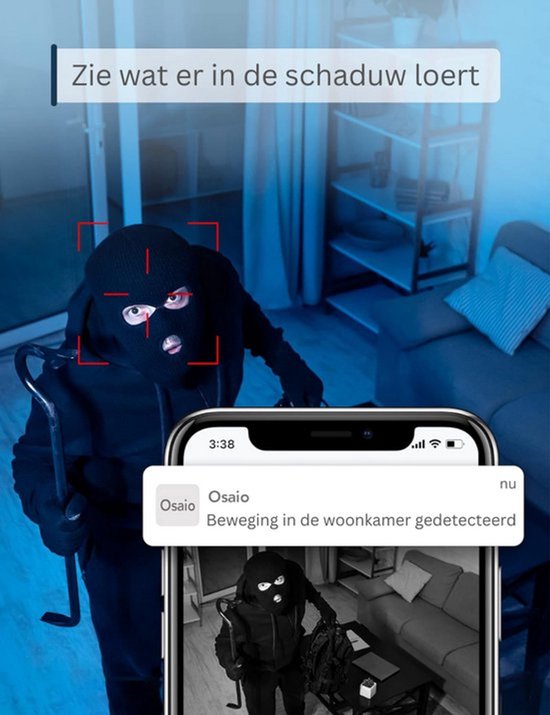 NBAP® Camerabewaking - Beveiligingscamera Draadloos Buiten - Bewakingscamera - Wit — afbeelding 4