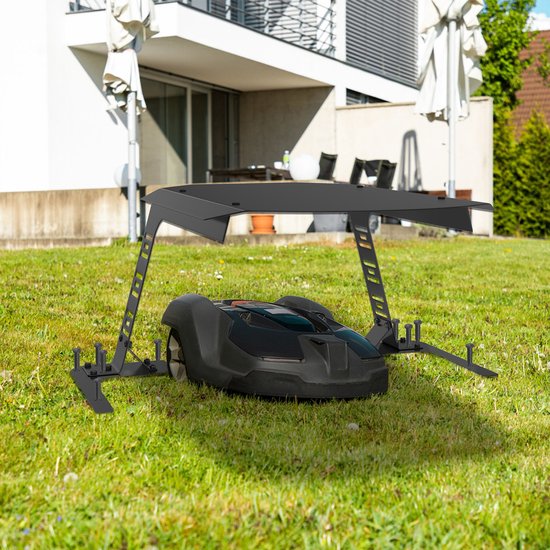 Aufun Garage voor robotmaaiers beschermende voor robotmaaiers, Garage voor robotmaaiers in de tuin, Zwart van Aufun — afbeelding 5