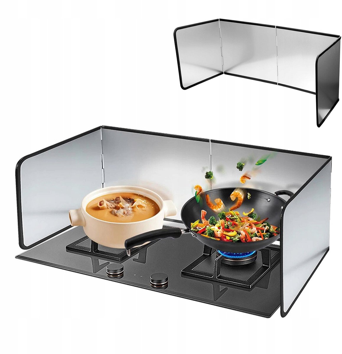 Keuken Spatwand - Opvouwbaar Spatscherm Spatbord- Keuken Musthave -Achterwand 76*30cm - Geschikt voor Fornuizen