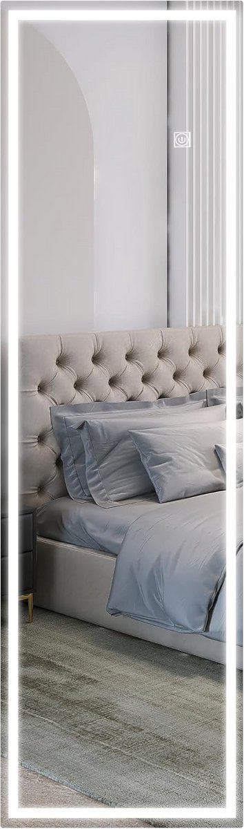 Grote Rechthoekige Wandspiegel met Verstelbare LED-Verlichting 40x120 cm