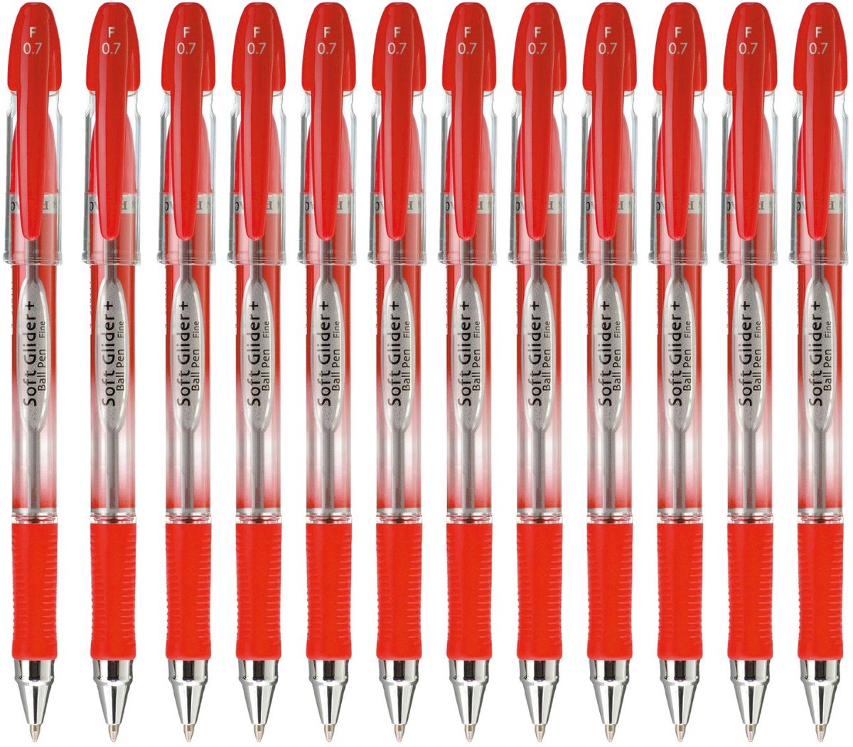 Penac Soft Glider+ Balpen - Rood- 1.0 mm - 12 stuks