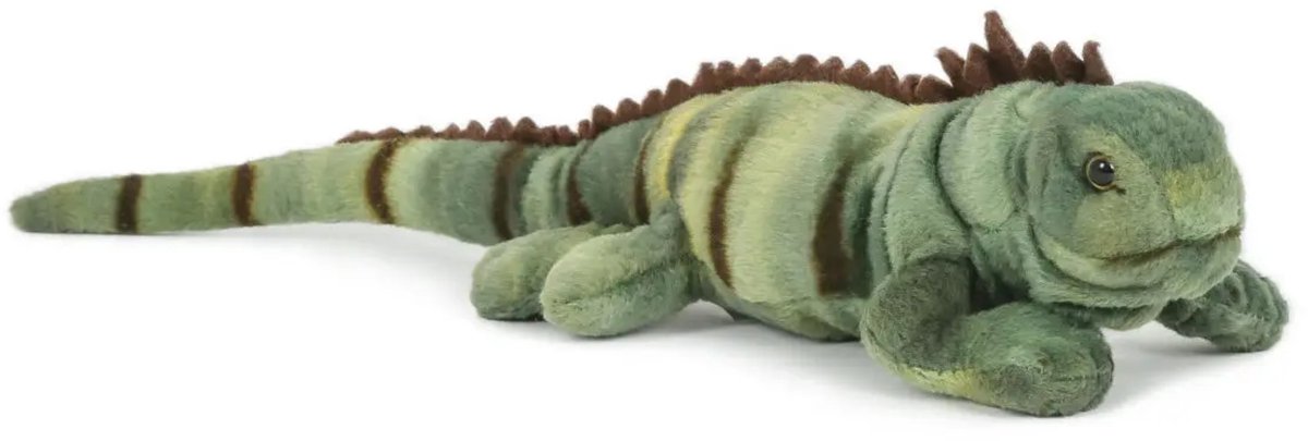 Semo Leguaan Knuffel - groen - pluche - hagedis knuffeldier - 36 cm