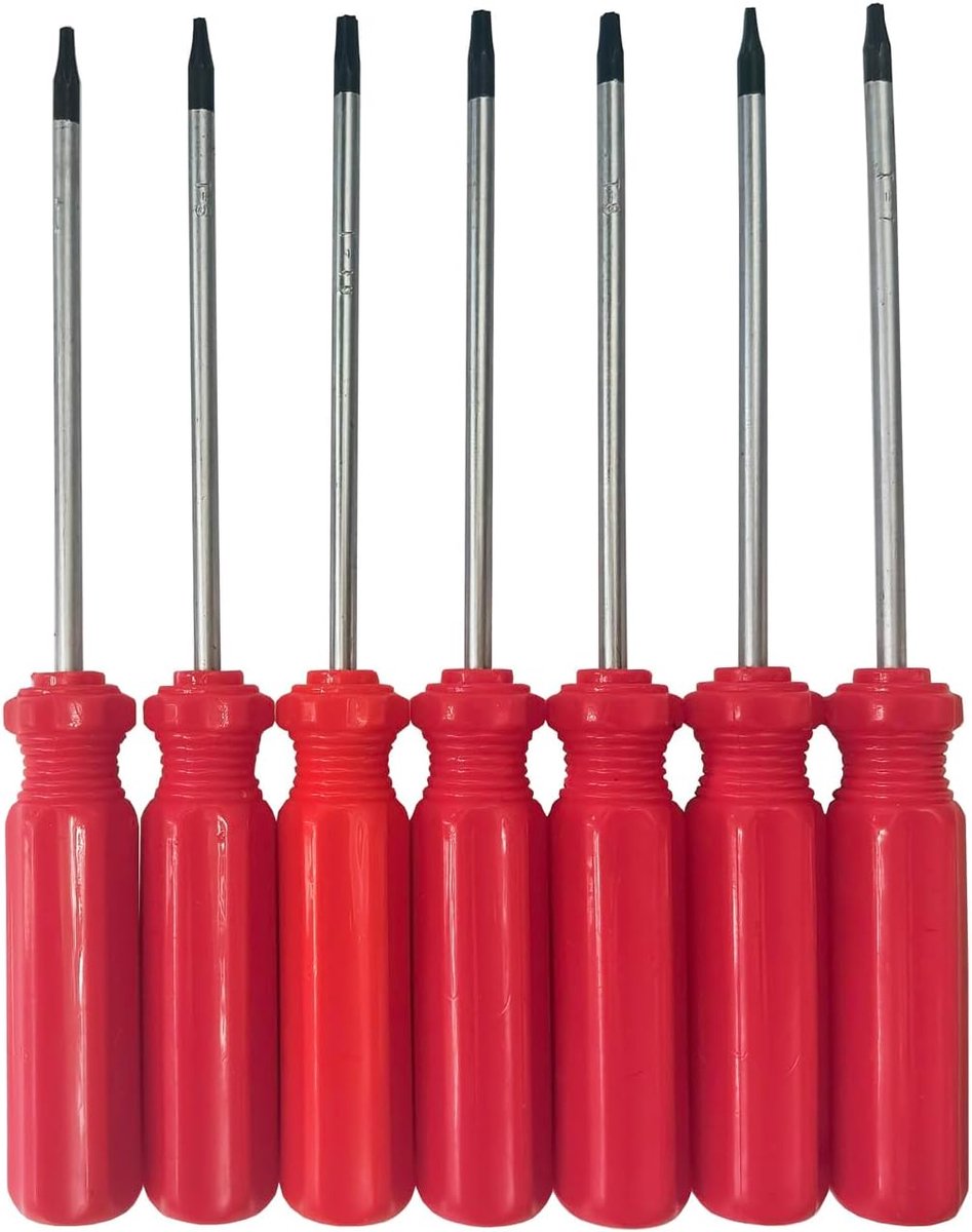 Famanu – 7-in-1 kleine torx-schroevendraaierset met T4, T5, T6, T7, T8, T9, T10, torx-veiligheidsbits, complete Star Repair Kit voor laptop, computer en tas