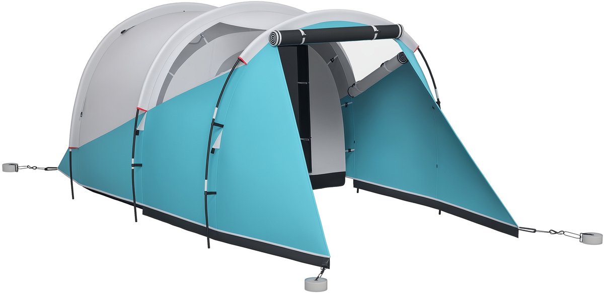 Outsunny Campingtent - Polyester - 460x260x190cm - Blauw