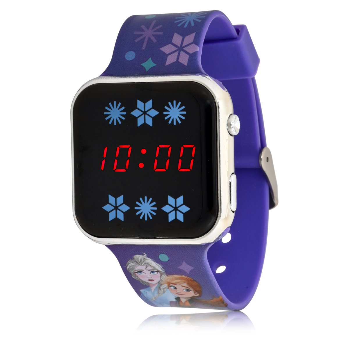 LED Watch Frozen - Kinderhorloge Met LED Display Voor Datum en Tijd - Paars