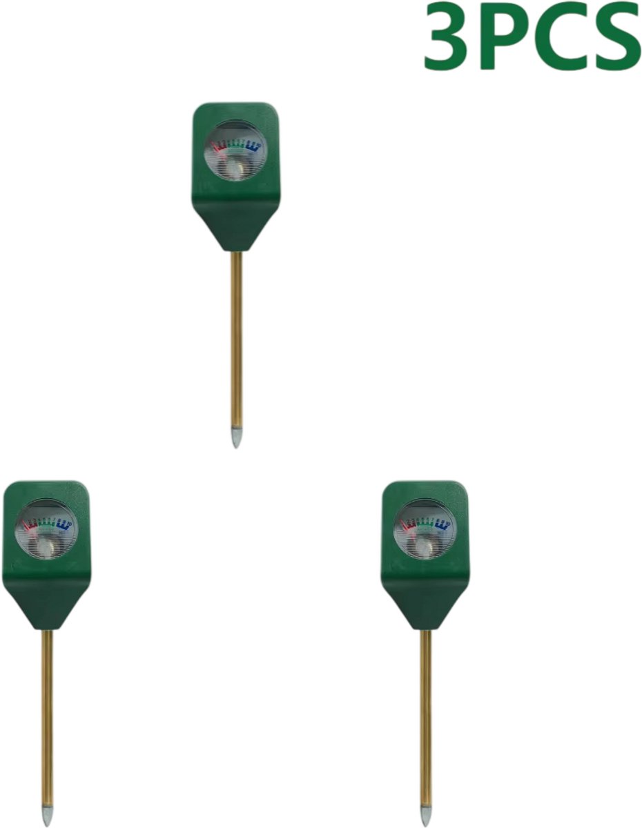 3 Stuks Bodemvochtmeter voor Planten – Planten Watermeter en Mini Hygrometer voor Potplanten, Kamerplanten en Tuin – Bodemvocht Tester
