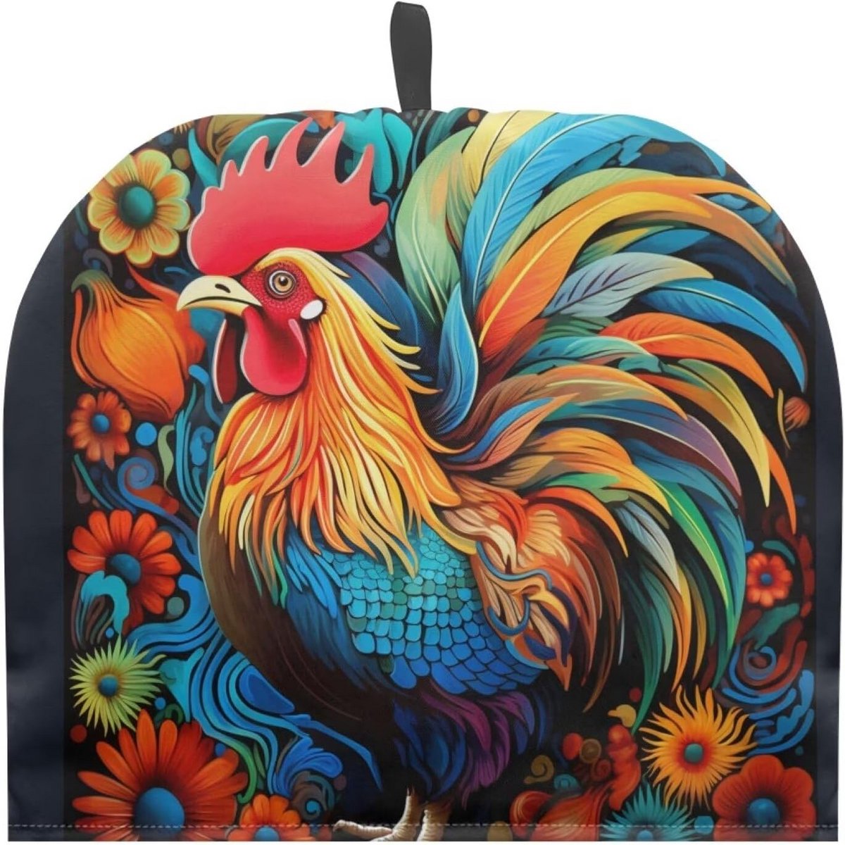 Geïsoleerde Theepot Warmhouder met Olieverf Zonnebloem Decoratie voor Keuken