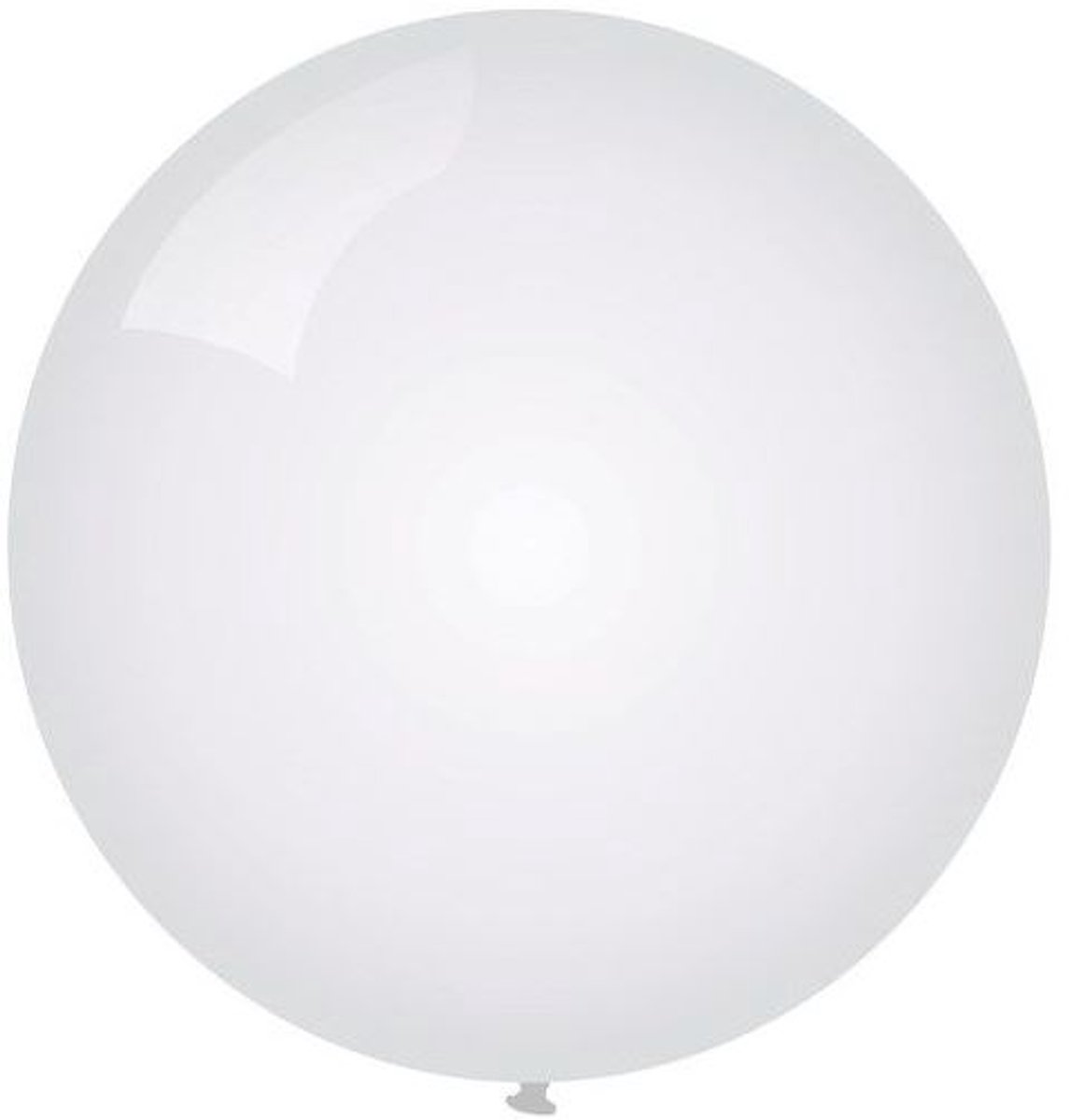 Topballon metallic wit 6 stuks - 91 cm
