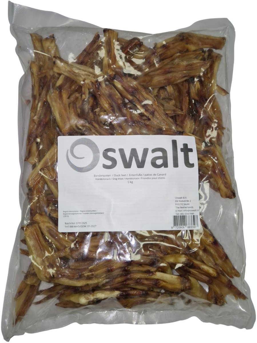 Oswalt - Eendenpoten - 5 KG - Hondensnack