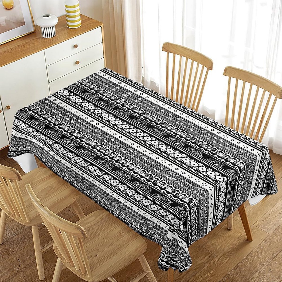 Rechthoekig Tafelkleed - Afveegbaar en Spatwaterdicht Bohemian Design