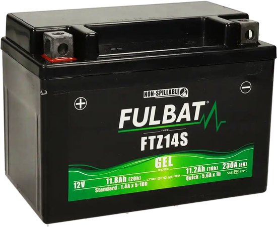 Fulbat YTZ14S Scooter Accu 12V 11.2Ah – Gel SLA Accu | Onderhoudsvrij & Gebruiksklaar