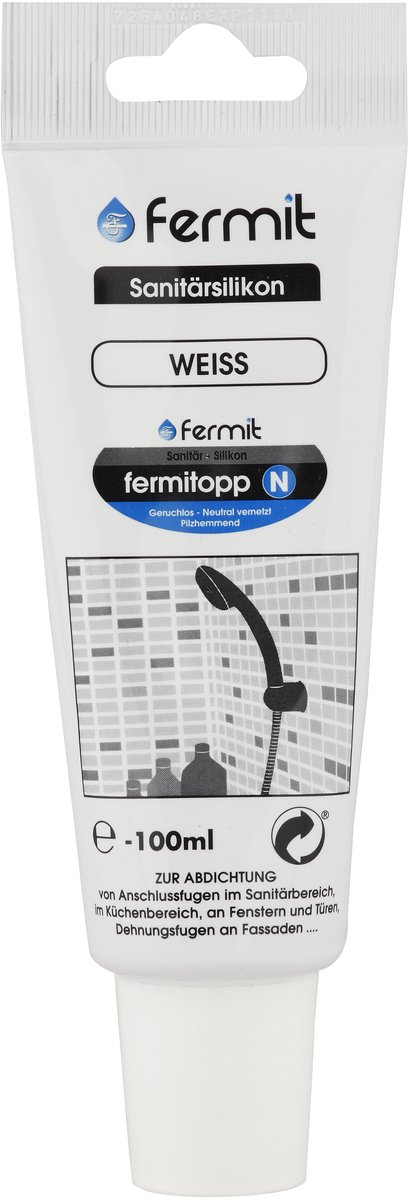KIRCHHOFF FERMIT Sanitair-Silicone, wit, 100 ml
