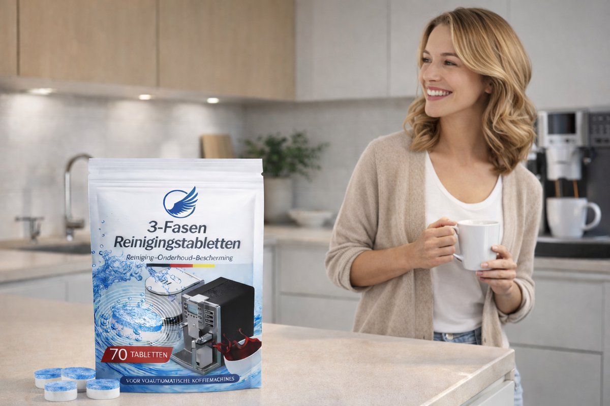 70 Reinigings tabletten Koffiemachine – 3.5g 3 Fasen – Extra Sterk - Geschikt voor Jura, Siemens, Bosch, Philips, De’Longhi & Krups — afbeelding 5