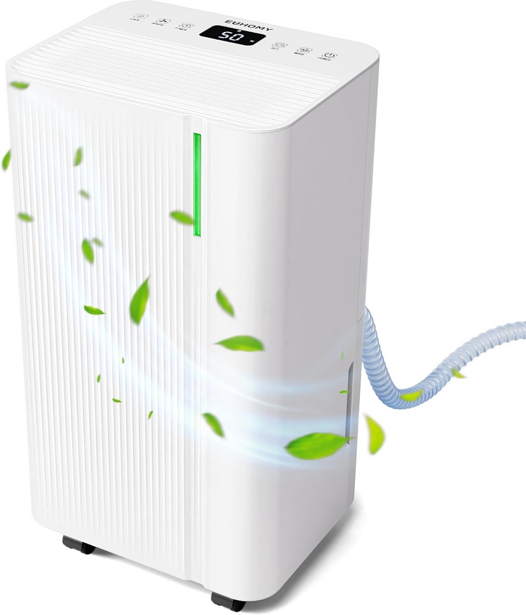 Draagbare Luchtontvochtiger 12L/24u voor Ruimtes tot 25m² - Anti-Schimmel