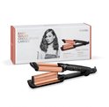 BaByliss Easy Waves krultang met koperkleurige golvende platen, naast de verpakking.