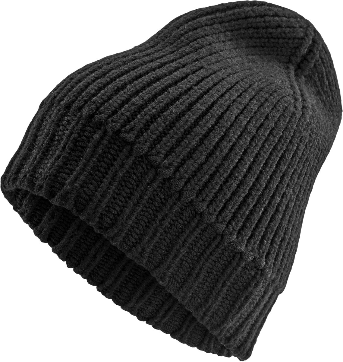 Keenan Zwarte Merino Kane Beanie