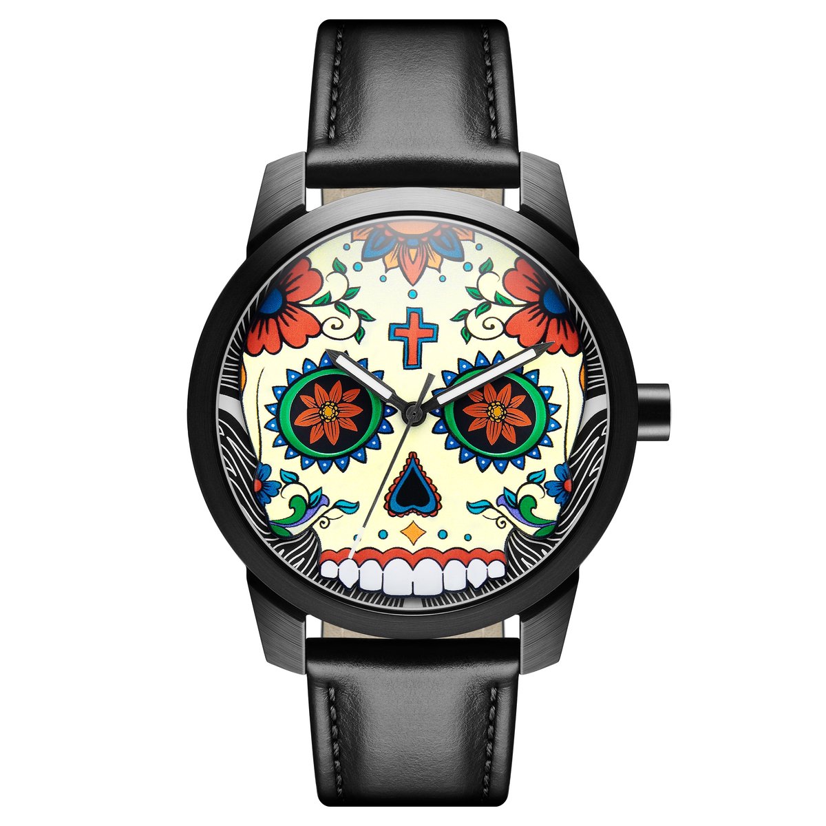 Todos | Dag van de Doden-Horloge met Kleurrijke Schedel