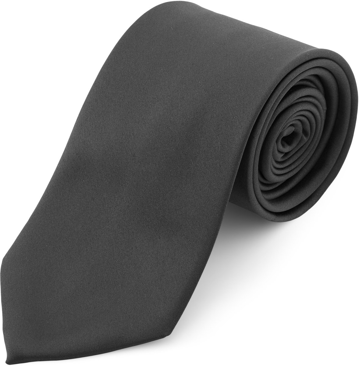 Antracietgrijze Basic Stropdas van 8 cm