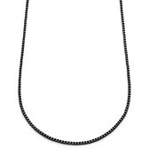 Essentials | 3 mm Gunmetal Zwarte Ketting met Vierkante Venetiaanse Schakels
