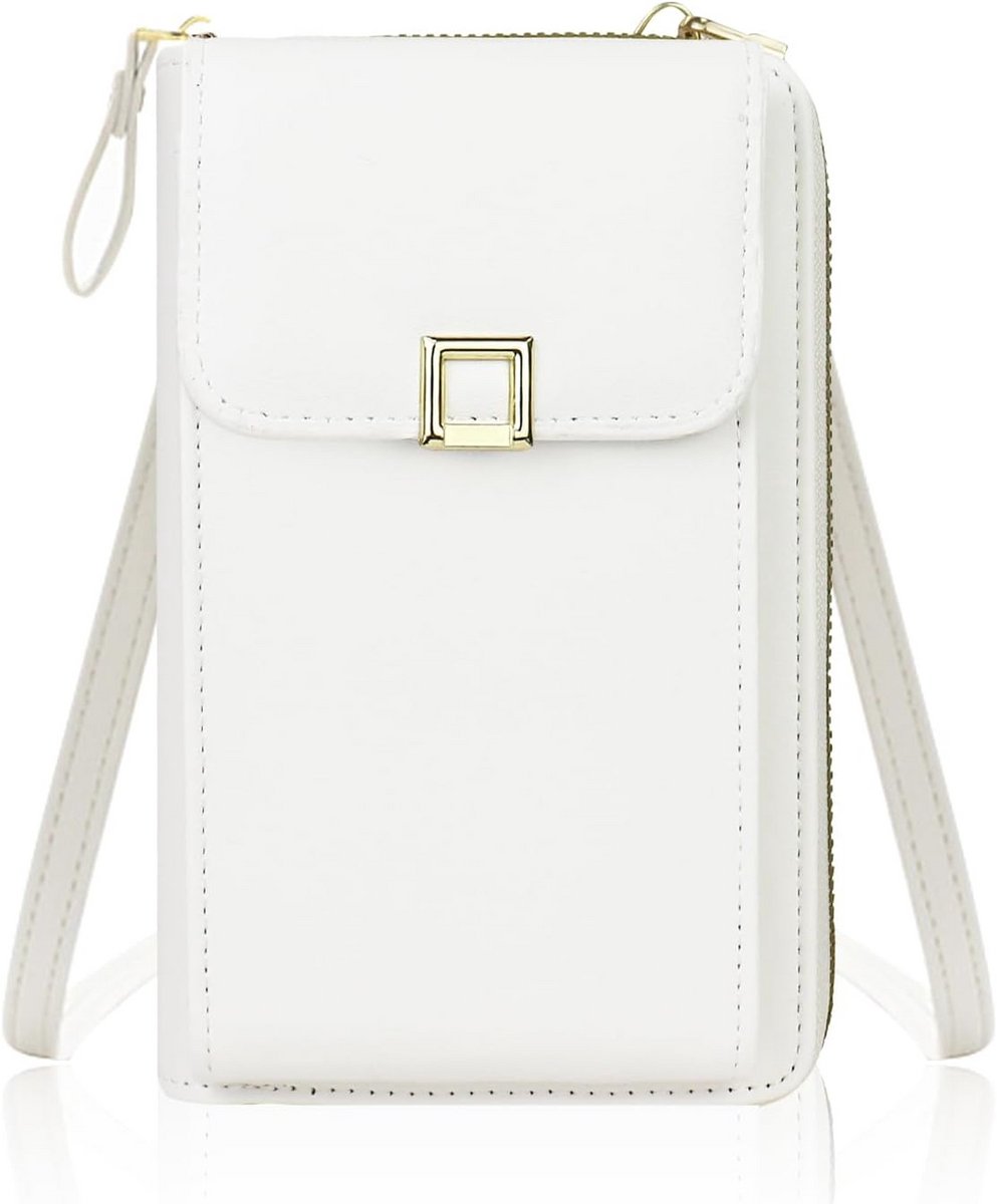 Kleine Telefoontasje Dames Crossbody Tas PU Leer met Verstelbare Schouderband
