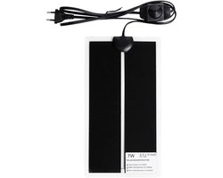 GELLDG Verwarmingsmat voor reptielen - verwarmingsmat voor terrarium - Warmtemat - warmtemat plante - warmte mat - met regelaar - dimmer - Geschikt voor kuikens，reptielen，amfibieën ，vogels - 15 x 28 cm - 7 wattWarmtemat