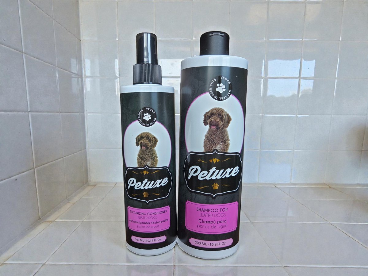 Petuxe Doodle Shampoo & Conditioner Spray Set – Professionele vachtverzorging voor Doodles, Labradoodles & Goldendoodles – Hydraterend, Ontwarrend & Krulversterkend – Vegan & Premium Kwaliteit