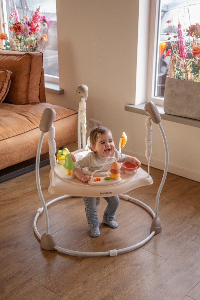 MamaLoes Activiteiten Jumper Baby - Eva Beige - Bouncer Baby - Speelgoed — afbeelding 5