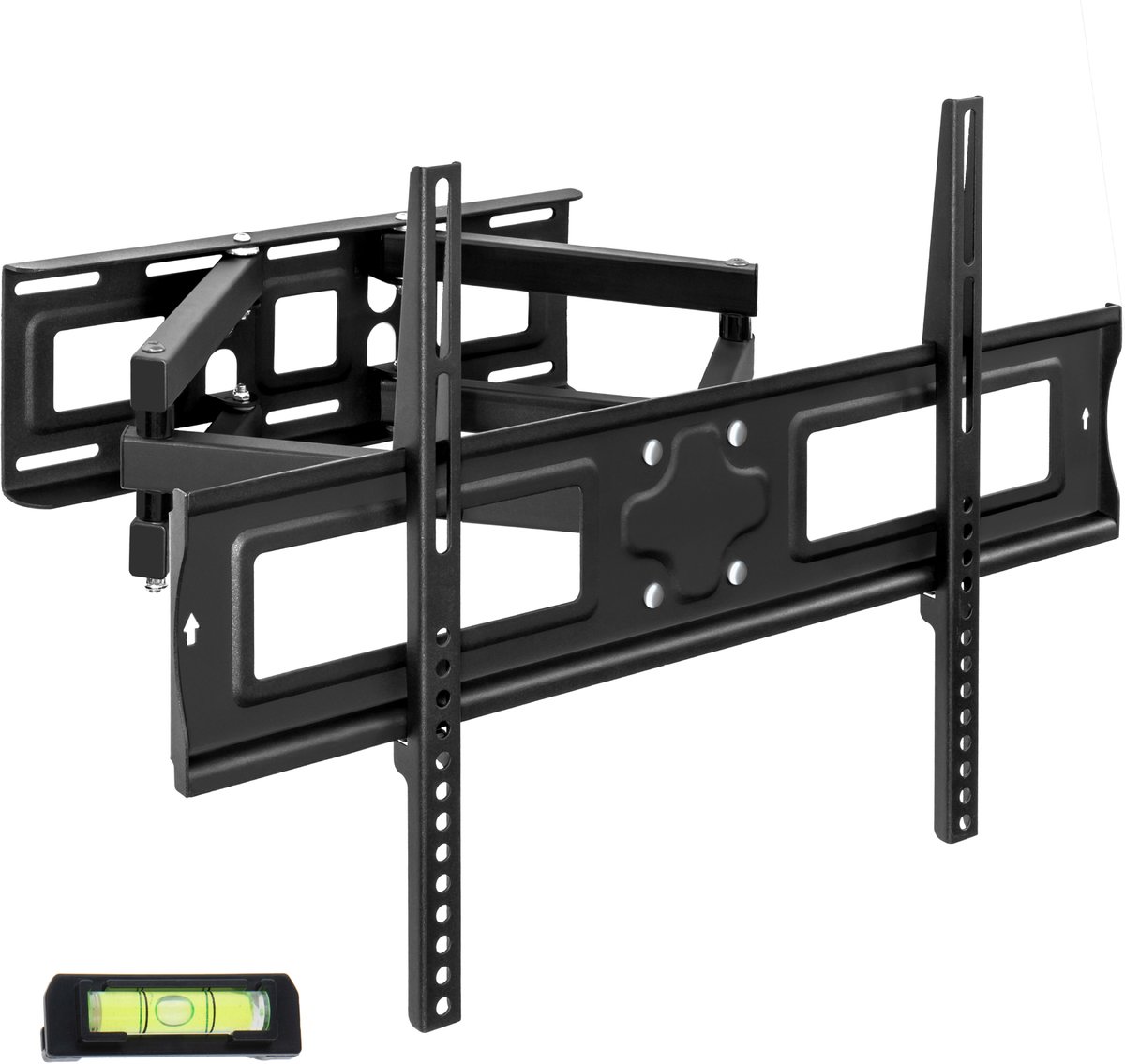 tectake® TV Beugel - Kantelbaar en Draaibaar - Muurbeugel - VESA max 600x400, voor 81 cm - 254 cm (32" - 100") tot 120 kg, zwart